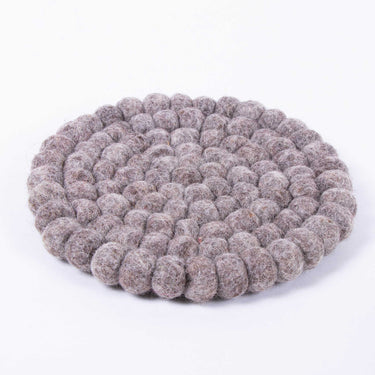 Natural Brown Felt Ball Trivet